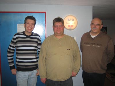 DG9YBR Bastian, DL1HF Andreas, DL9LD Klaus